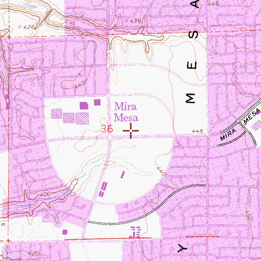 Topographic Map of Praise Fellowship Family Worship Center, CA