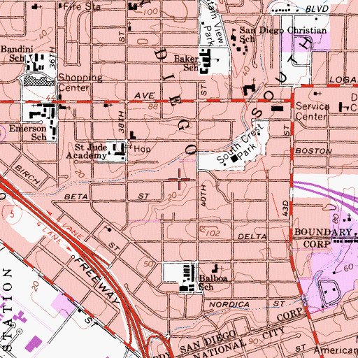 Topographic Map of Chavez Elementary School, CA