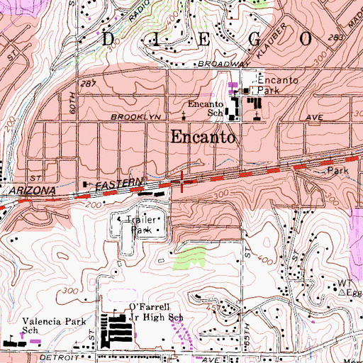 Topographic Map of Covenant Life Christian Center School, CA