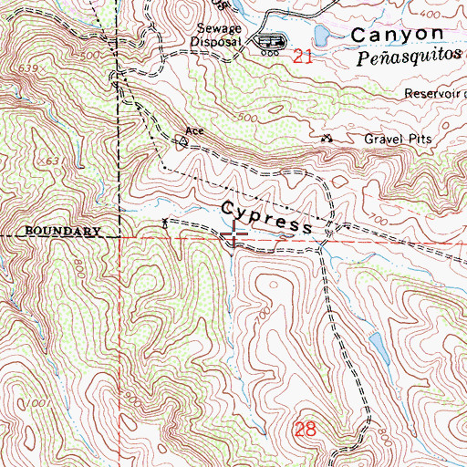 Topographic Map of E B Scripps Elementary School, CA
