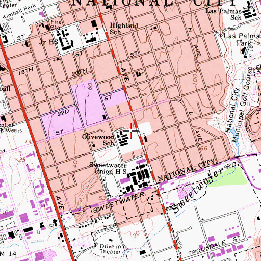 Topographic Map of Highland Head Start, CA