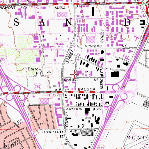 Topographic Map of Kum Kwan Preschool, CA