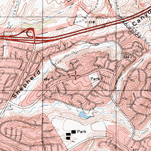 Topographic Map of Kumeyaay Elementary School, CA