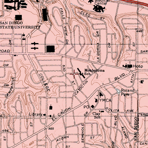 Topographic Map of Language Academy, CA