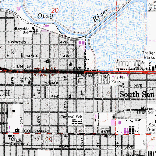 Topographic Map of Latter Rain Missions and Training Center, CA