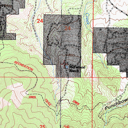 Topographic Map of McFarland Ranch, CA