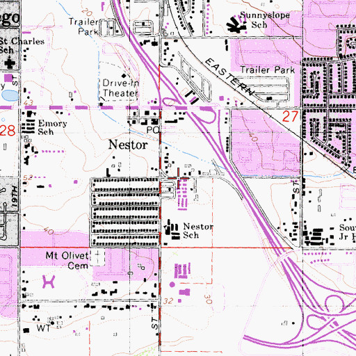 Topographic Map of Nestor Head Start, CA