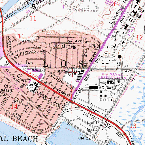 Topographic Map of McGaugh Elementary School, CA