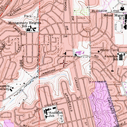 Topographic Map of Puerta al Cielo, CA