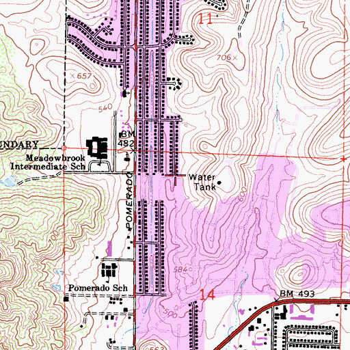 Topographic Map of Rancho Bernardo Church of Religious Science, CA