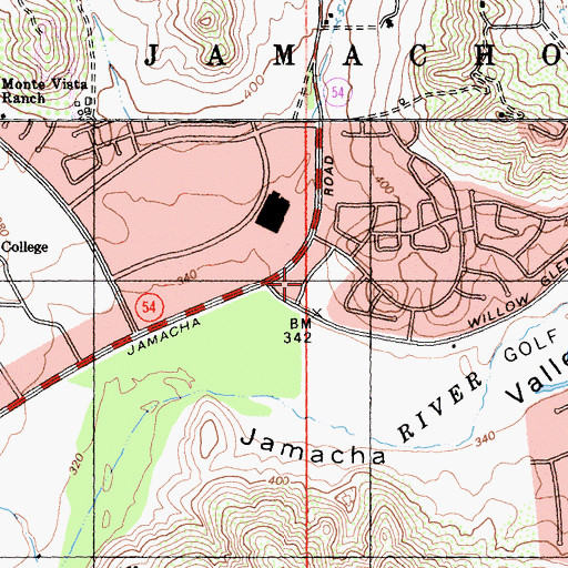 Topographic Map of Rancho Hills Community Church of the Nazarene, CA