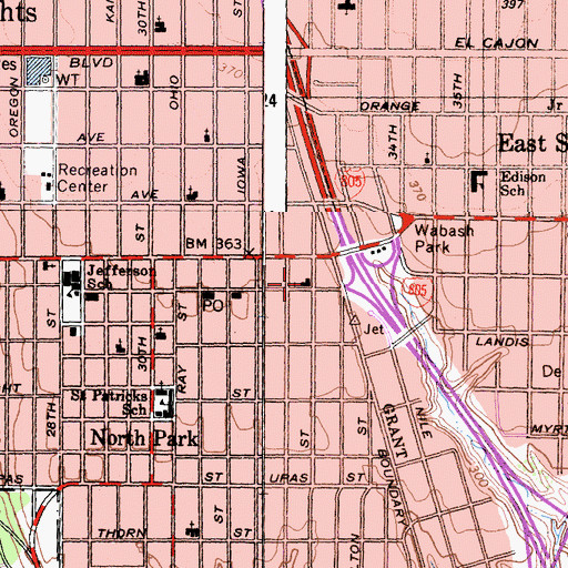 Topographic Map of Ruamjai International Church, CA