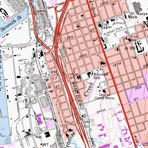 Topographic Map of Saint Anthonys Catholic Church, CA