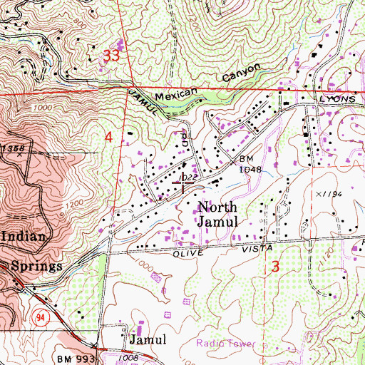 Topographic Map of Saint Pius X Catholic Church, CA