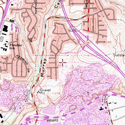 Topographic Map of San Diego First Assembly Church, CA