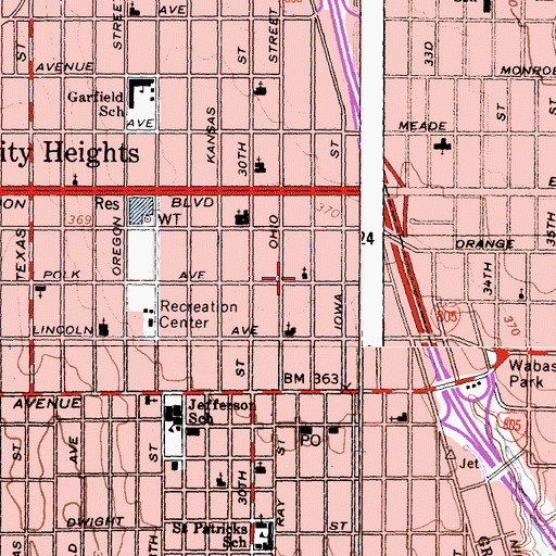 Topographic Map of San Diego Korean Seventh Day Adventist Church, CA