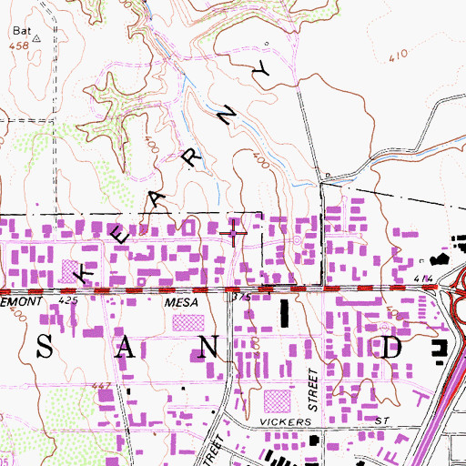 Topographic Map of Shabach Temple Ministries, CA