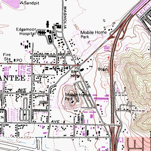 Topographic Map of Sonrise Community Church, CA