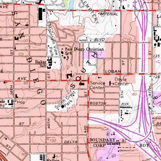 Topographic Map of Sowing Seeds for Jesus Christian Missionary Church, CA