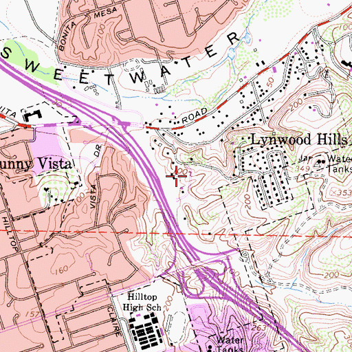 Topographic Map of Spectrum Church, CA