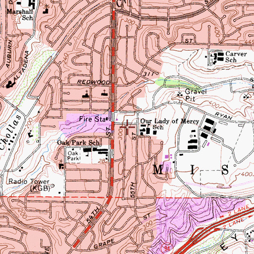 Topographic Map of Spirit Ministries, CA