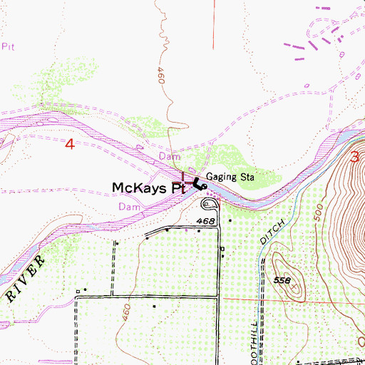 Topographic Map of McKays Point, CA