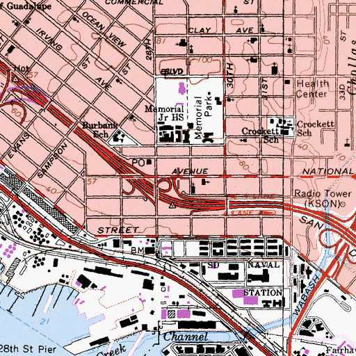 Topographic Map of Springhill Baptist Church, CA