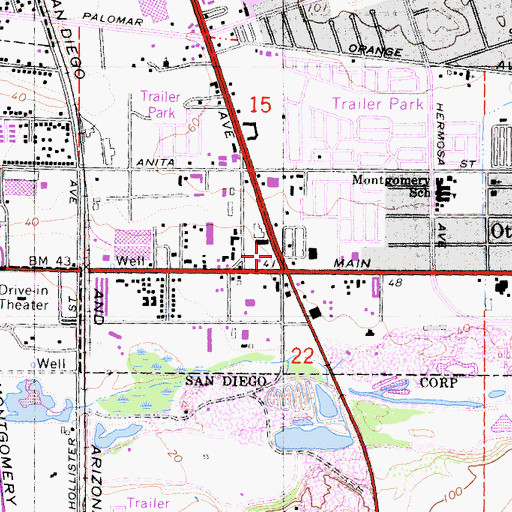 Topographic Map of Templo De Alabanza, CA