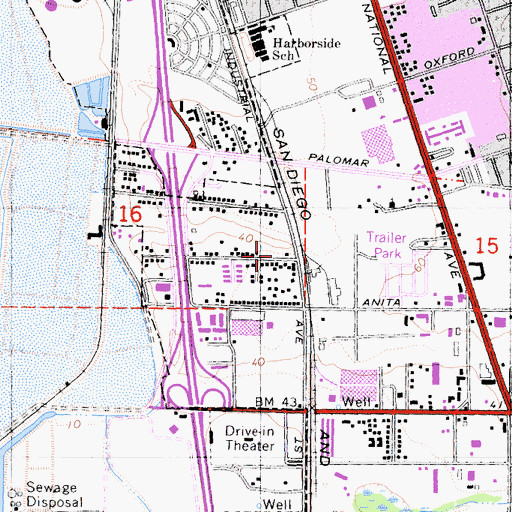 Topographic Map of Templo Ebenezer, CA