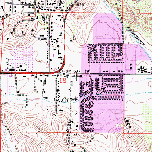 Topographic Map of Trinity Baptist Church, CA