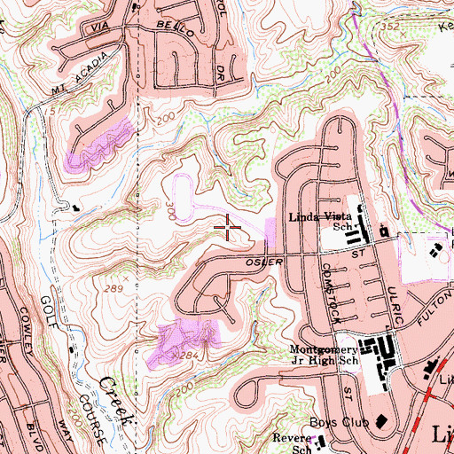 Topographic Map of Truscott Missions, CA