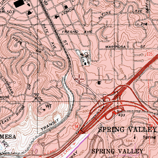 Topographic Map of Ukrainian Catholic Church Center, CA