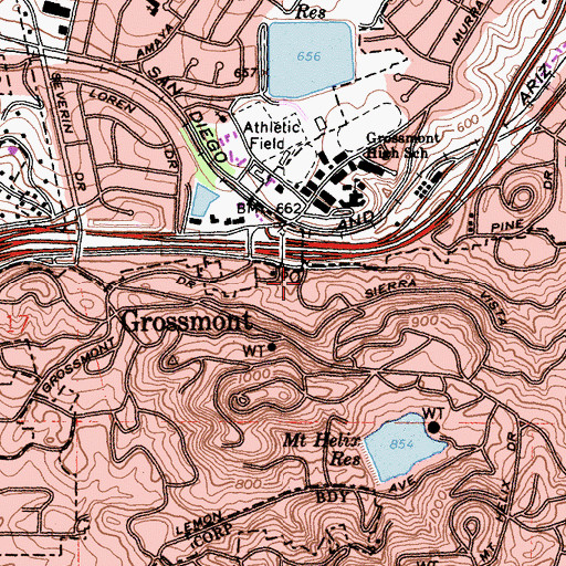 Topographic Map of Unification Church, CA