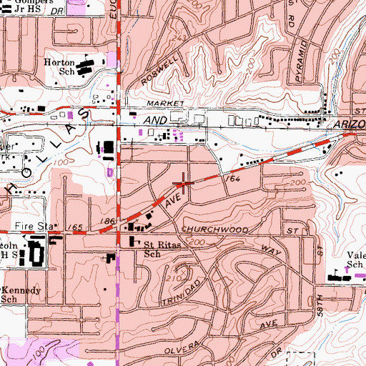 Topographic Map of United House of Prayer for All People, CA