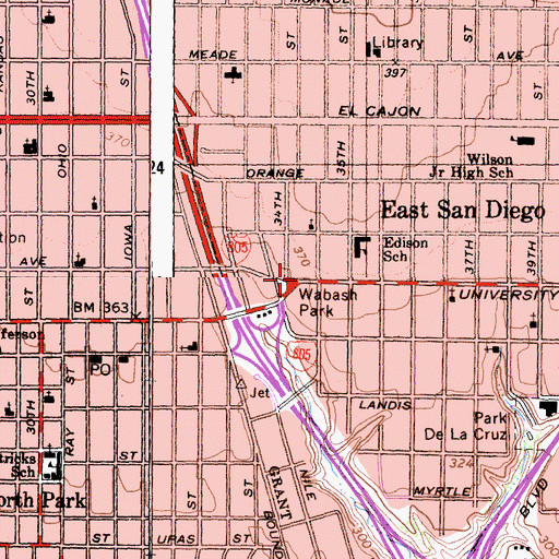 Topographic Map of Unity Fellowship Church, CA
