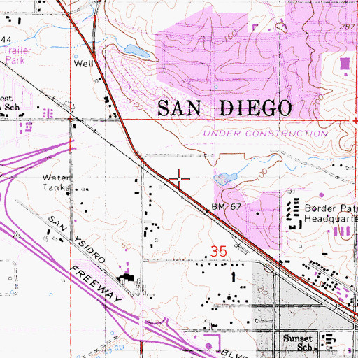 Topographic Map of Victory Outreach Church, CA