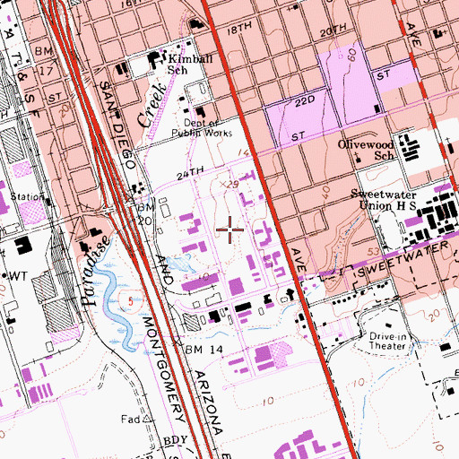 Topographic Map of Vida Abundante Comunidad Cristiana, CA