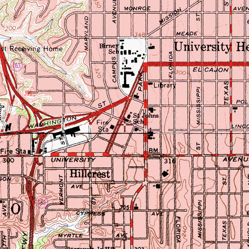 Topographic Map of Vietnamese Alliance Church, CA