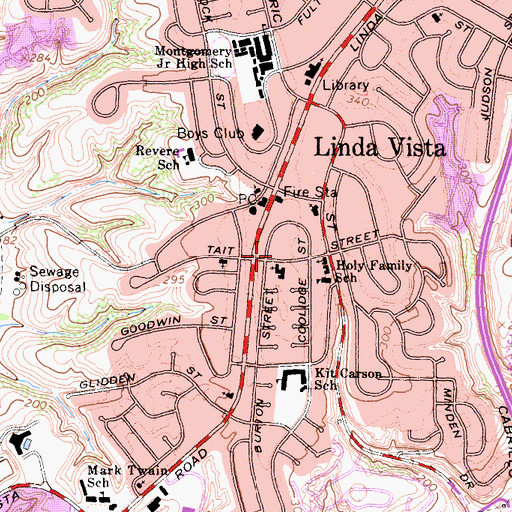 Topographic Map of Vietnamese Ministry, CA