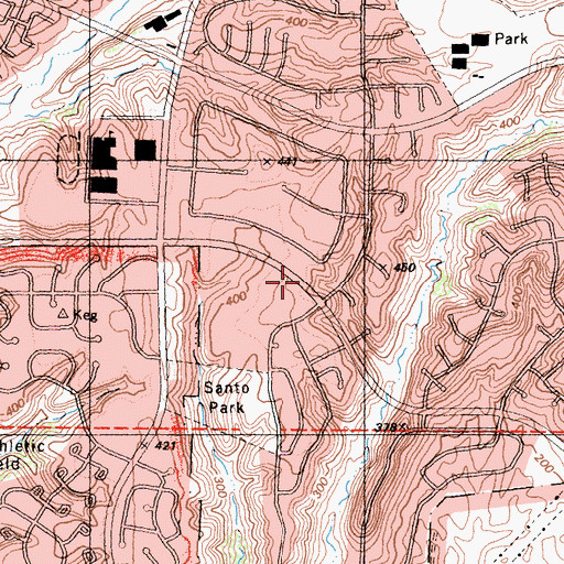 Topographic Map of Vista Grand Church, CA