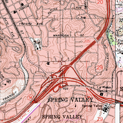 Topographic Map of Westcoast Worship Center, CA