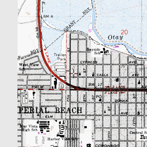 Topographic Map of Westview Bible Church, CA