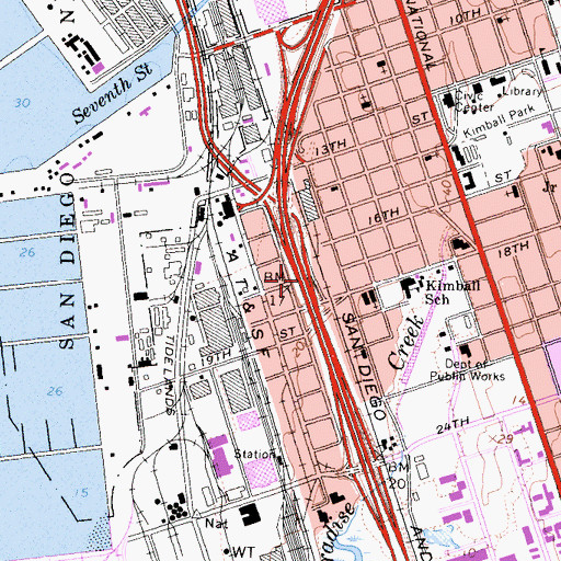 Topographic Map of Interchange 11A, CA