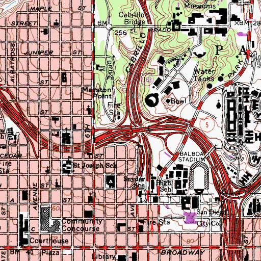 Topographic Map of Interchange 16B, CA