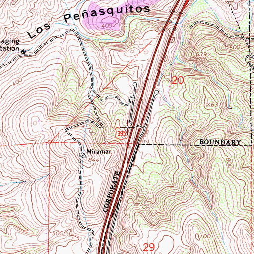 Topographic Map of Interchange 17, CA