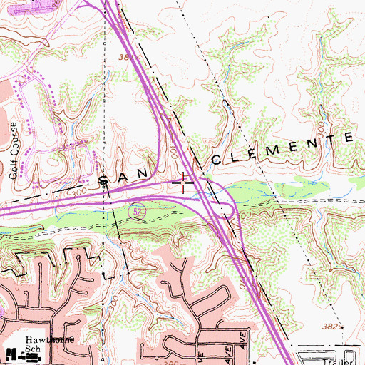 Topographic Map of Interchange 23, CA