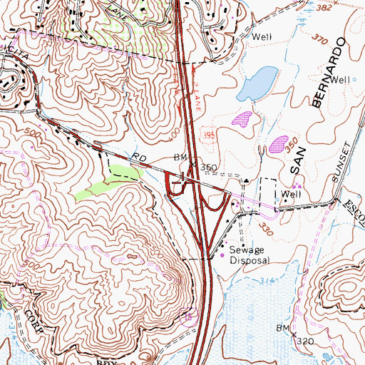 Topographic Map of Interchange 27, CA