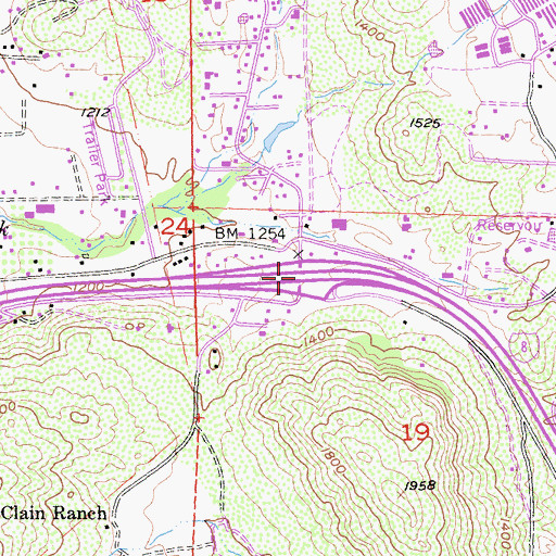 Topographic Map of Interchange 27, CA