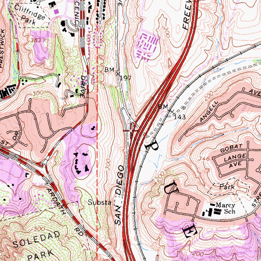 Topographic Map of Interchange 27, CA