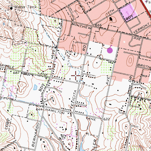 Topographic Map of Interchange 29, CA